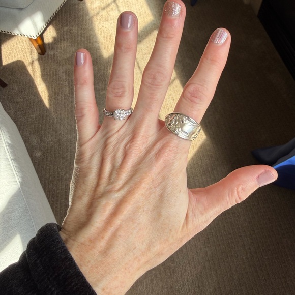 Silver Plated Spoon Ring - Picture 5 of 11